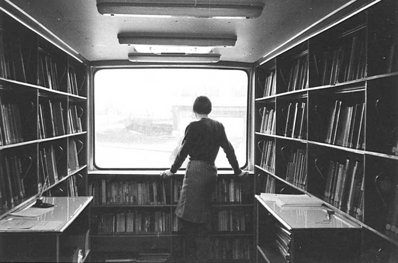 Le bibliobus – Vintage photos de voyage des bibliothèques, des années 1910-années 1960