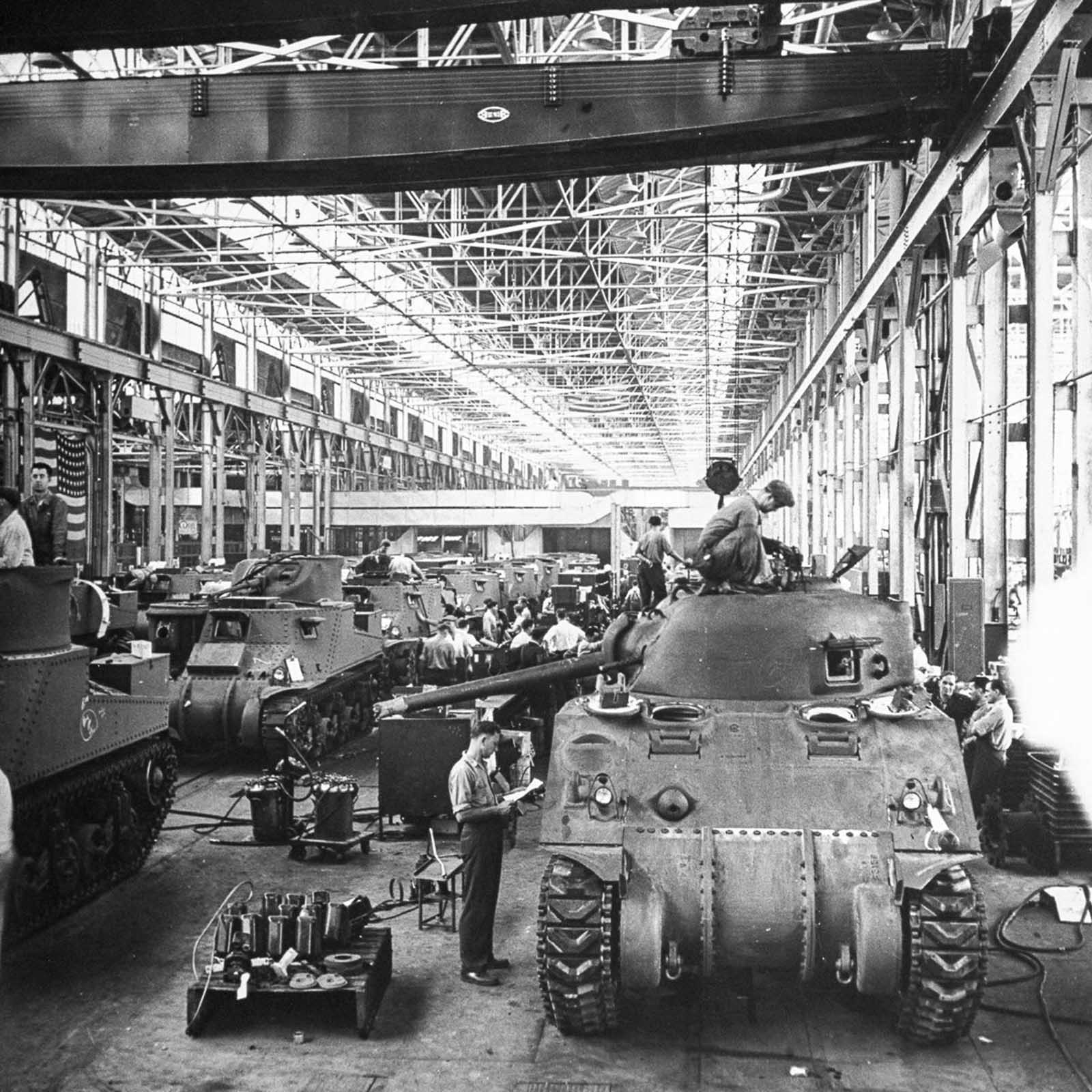 Réservoir d'usines de la Seconde Guerre Mondiale, 1940-1945