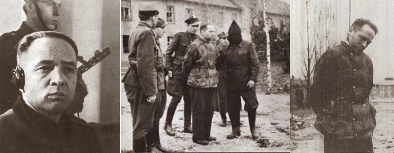 Rudolf Hoess, le commandant du camp de concentration d'Auschwitz, est pendu à côté du crématorium au camp, 1947