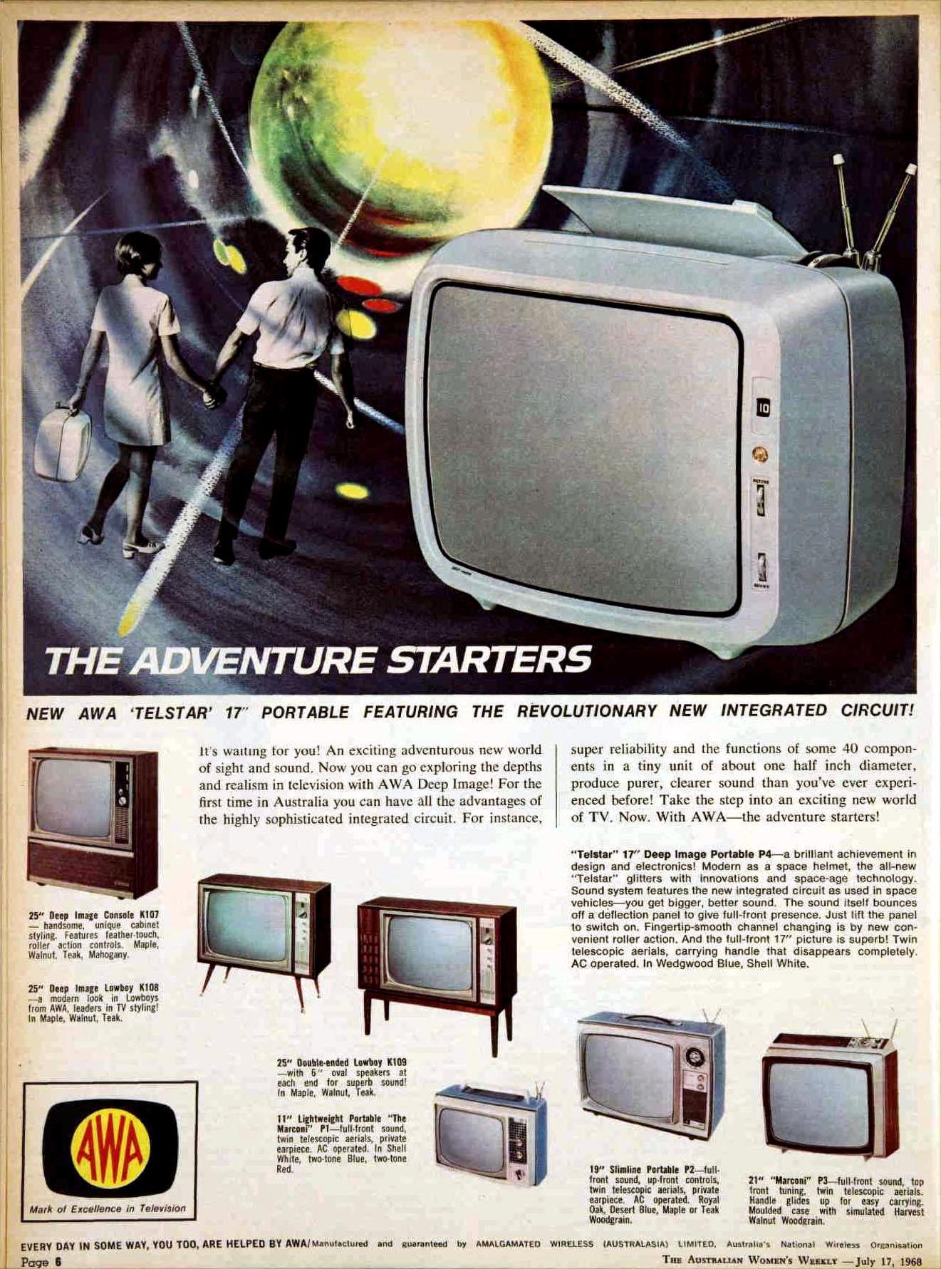 Télévisions à Vendre! Vintage TÉLÉVISION de la Publicité à l'Étranger