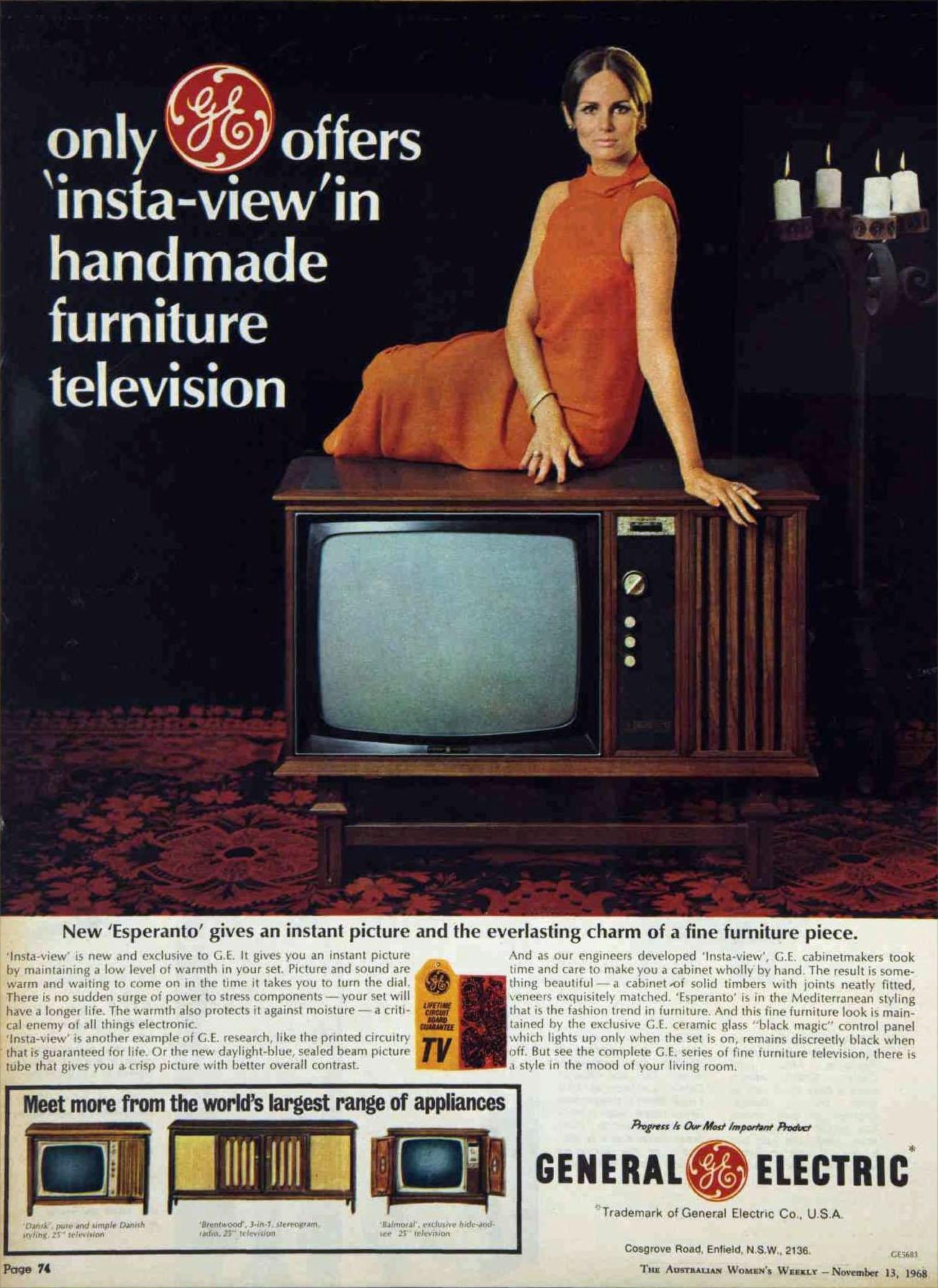 Télévisions à Vendre! Vintage TÉLÉVISION de la Publicité à l'Étranger