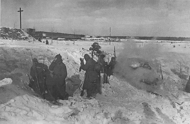 À la pointe de la position soviétique près de Vyborg