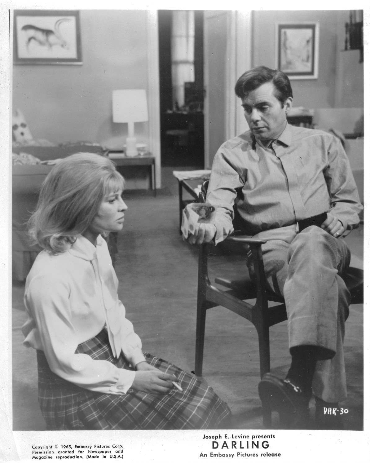 La Journée Julie Christie et Dirk Bogarde Visité Seigneurs en 1964