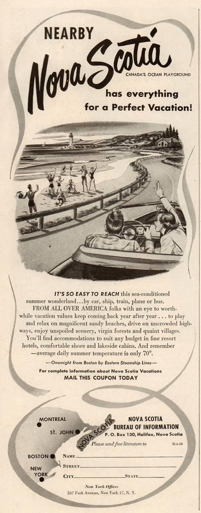 Voyage les Annonces De Un avril 1950 Question de la Magazine de Vacances