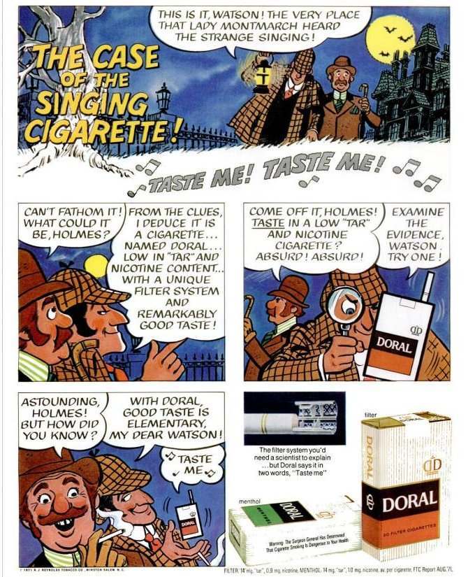 “Goûtez-Moi!” – Cancérigène Comics: Doral Annonces De Cigarettes Pour Les Enfants
