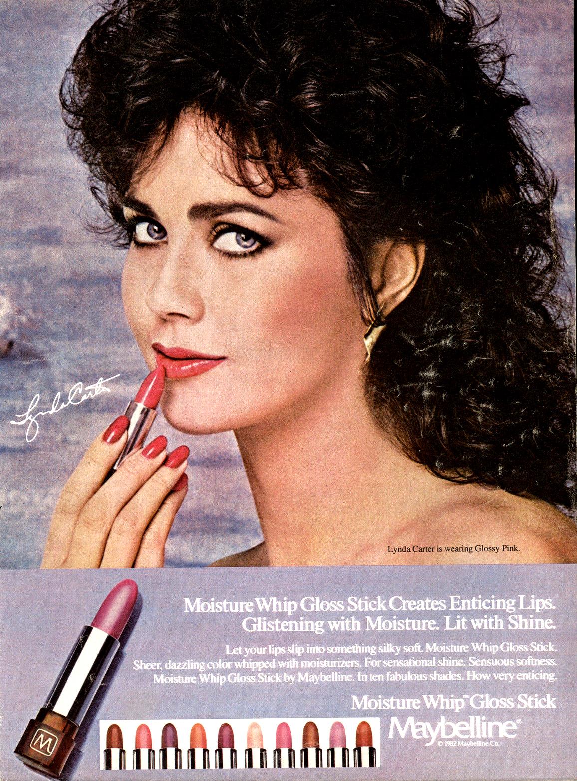 Haut-Brillant Rose et Chaude: le rouge à Lèvres Annonces dans les années 1960-années 1980