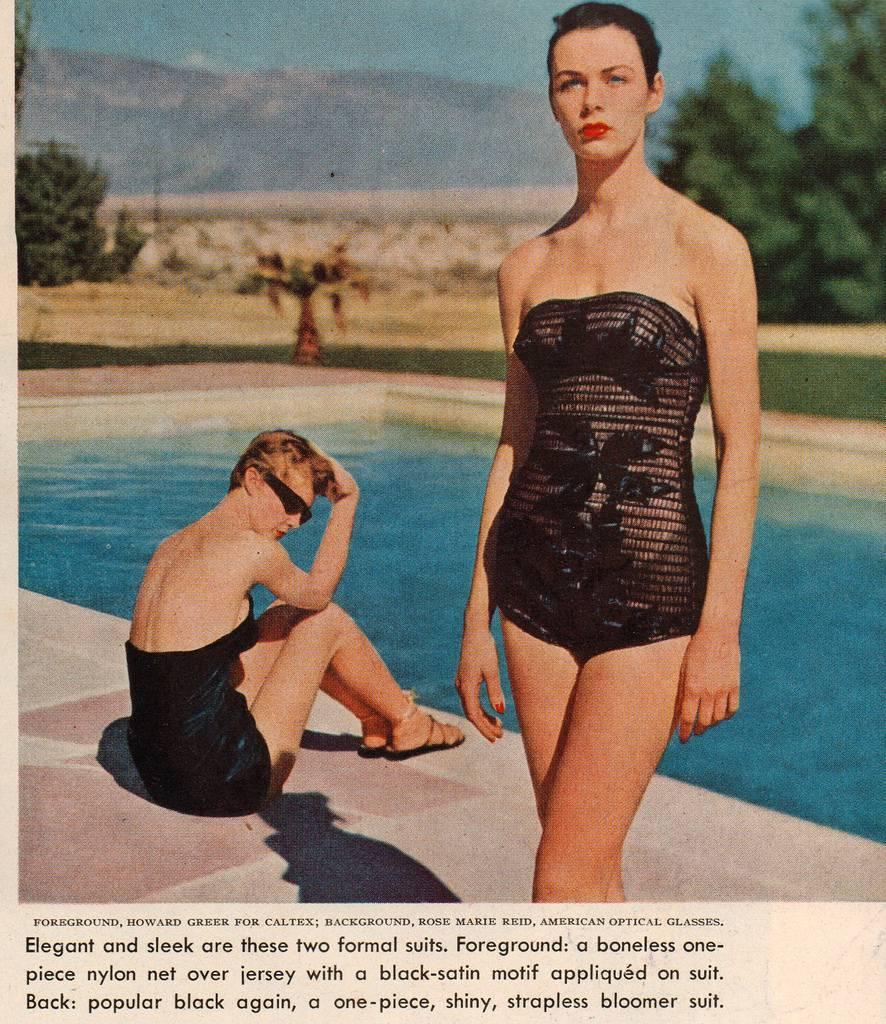 "Un Bon Chiffre Rond": Un 1950 Plage De Magazine De Mode De Propagation