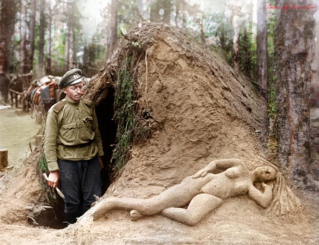 Captivant Colorisée Portraits de Combattants russes Dans la Guerre Mondiale 1