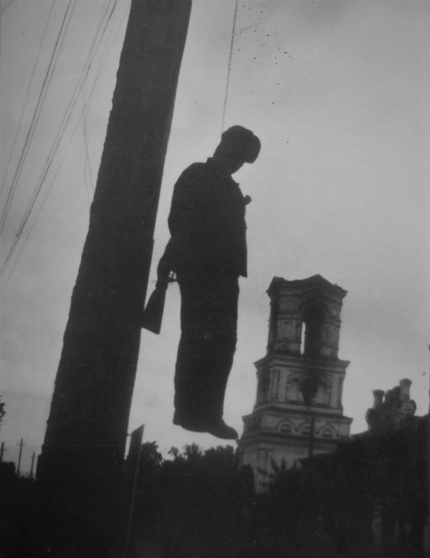 La guérilla, pendu dans l'union soviétique occupée de la ville