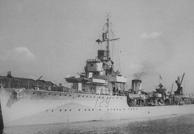 Britannique destroyer «Vanessa» après la mise à niveau