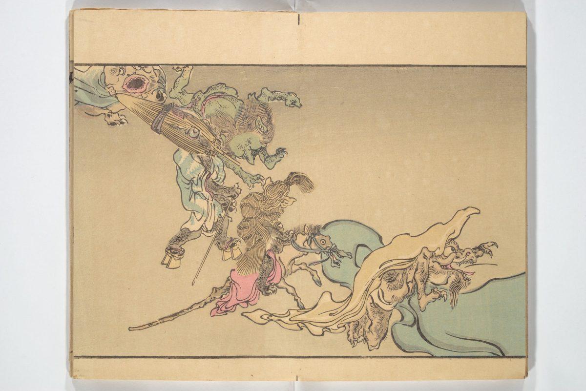 Arts sombres: Kawanabe Kyōsai des Illustrations pour "Le Défilé de Nuit de Cent Démons"