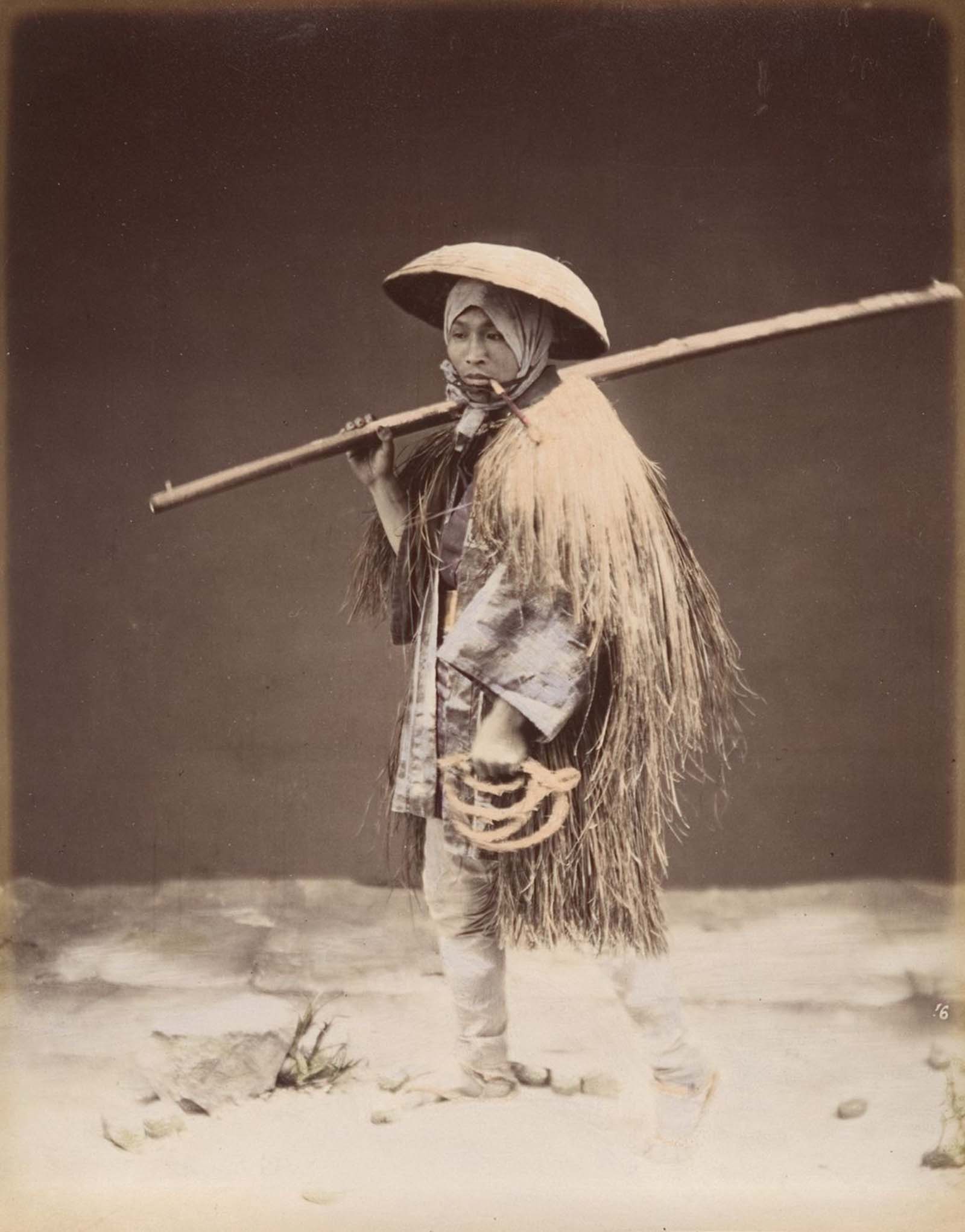 Photographies coloriées à la main du Japon au bord de la modernité, 1870
