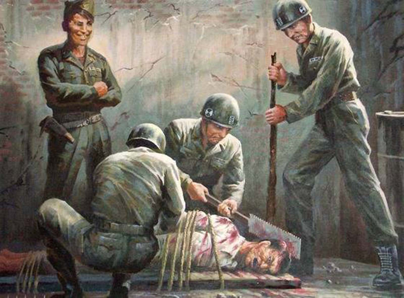 Images violentes de l'art de la propagande anti-américaine nord-coréenne, 1950-1970