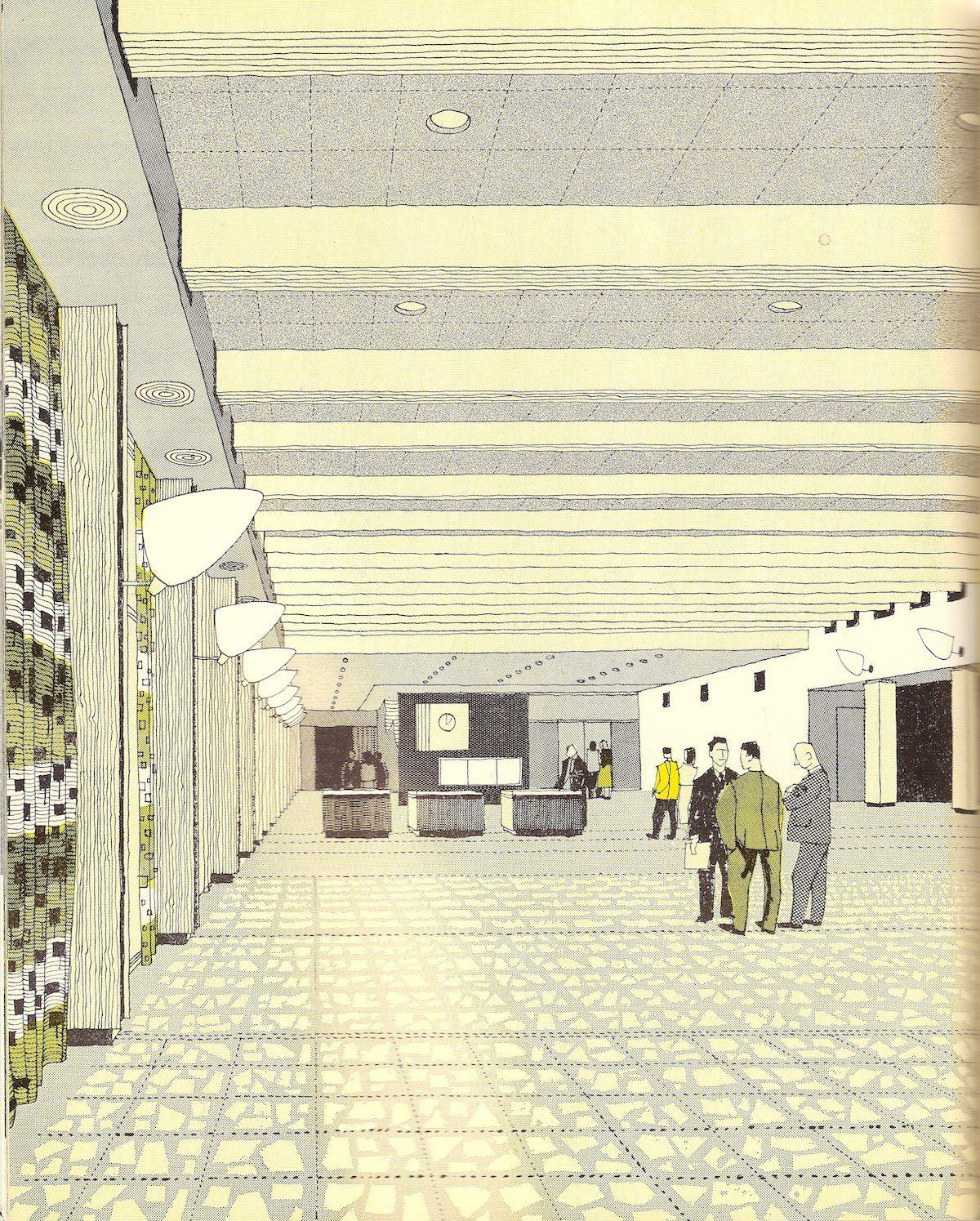 The London Airport Official Guide, 1956 - Illustré par Feliks Topolski et Cullen Gordon