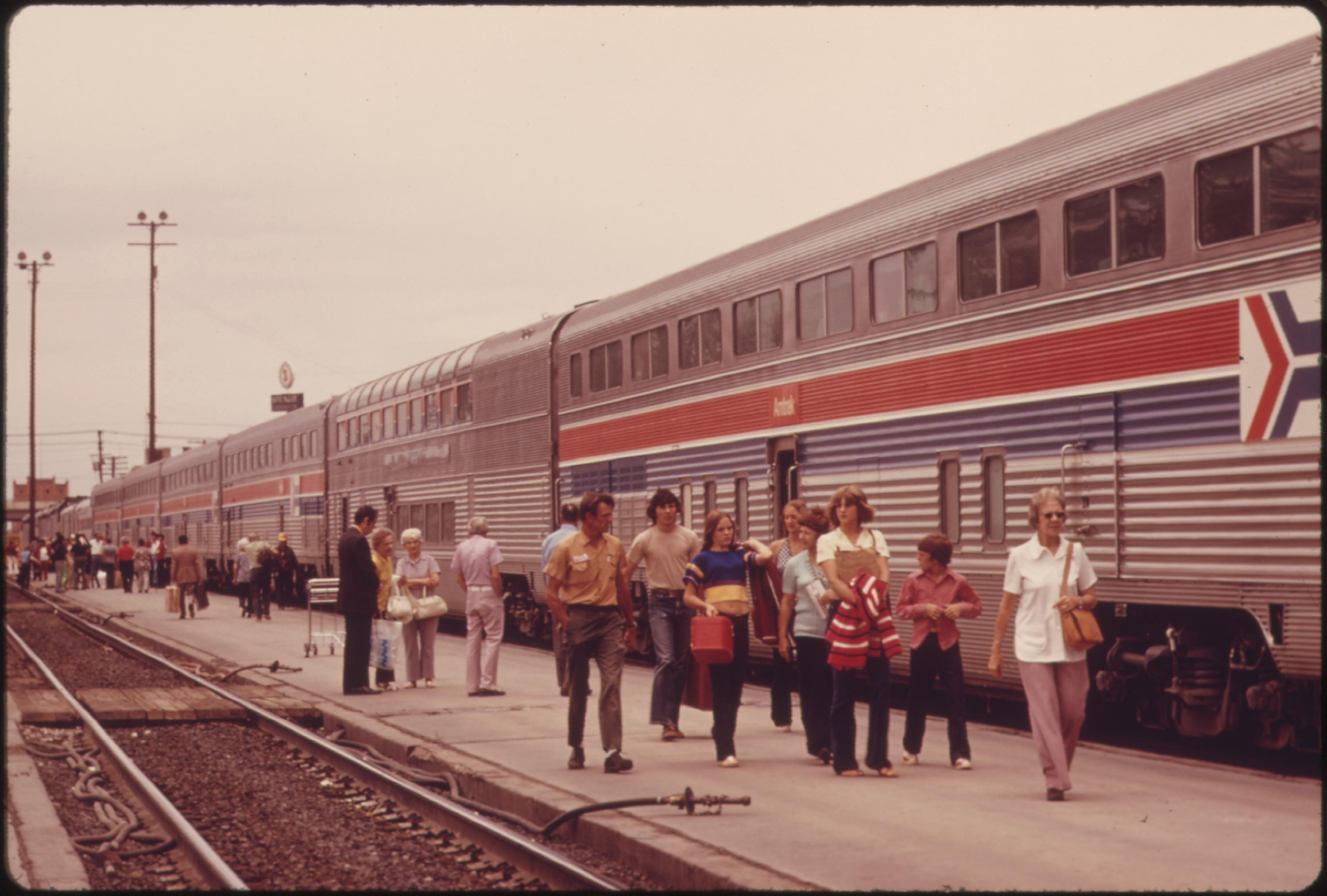 Conduire l'Amtrak Round America à l'été 1974
