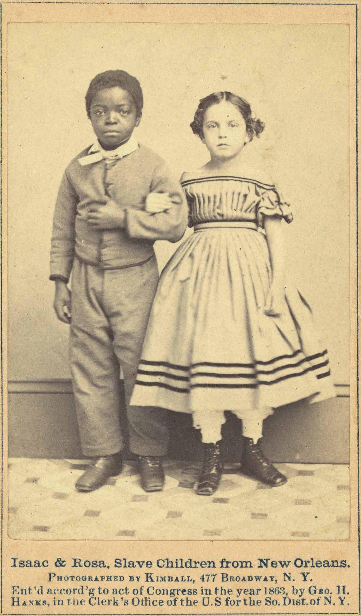 L'histoire d'Isaac et Rosa, les enfants esclaves émancipés de la Nouvelle-Orléans, 1863