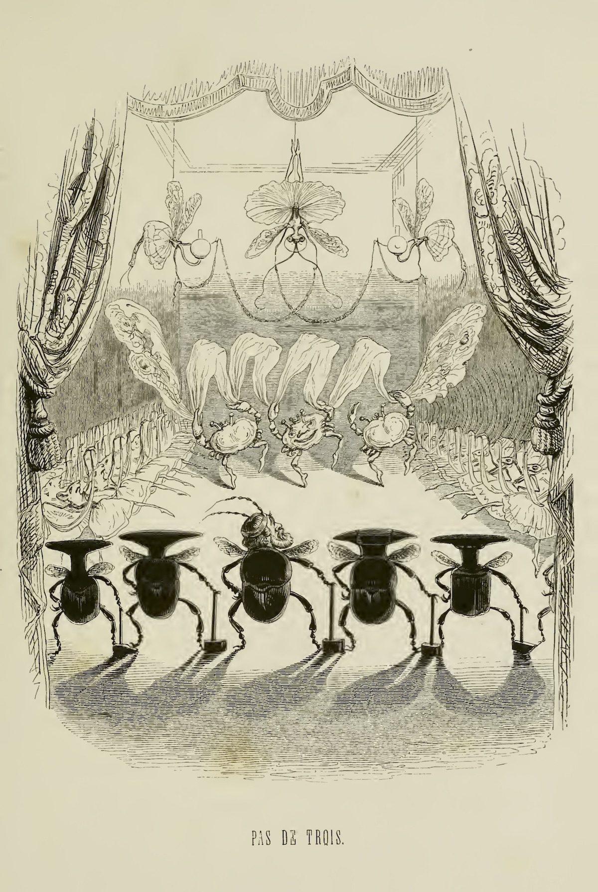 Illustrations surréalistes d'Un Autre Monde de JJ Grandville (1844)